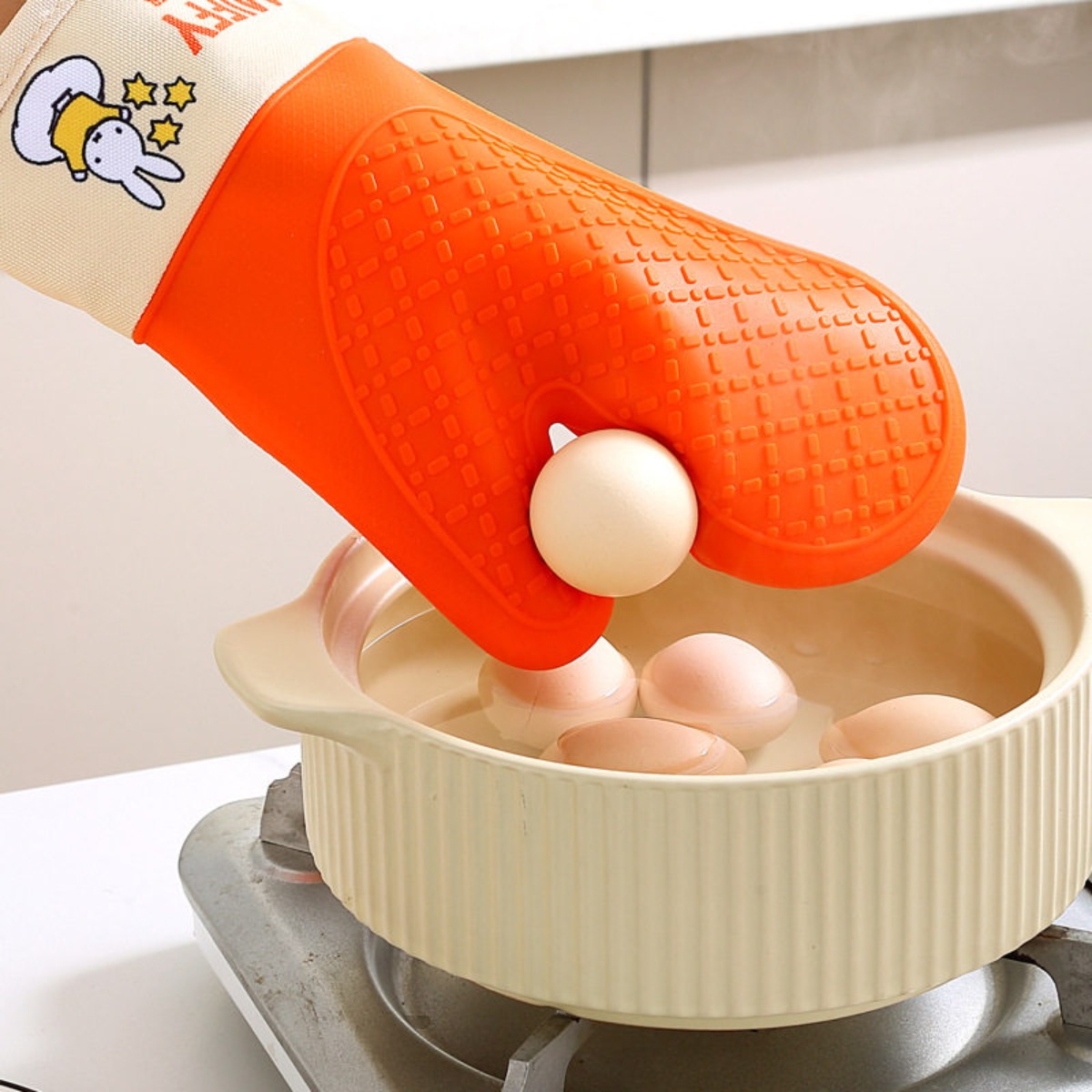 Oven Mitt Silicone - Cute Miffy Rabbit Silicone Heat Resistant
