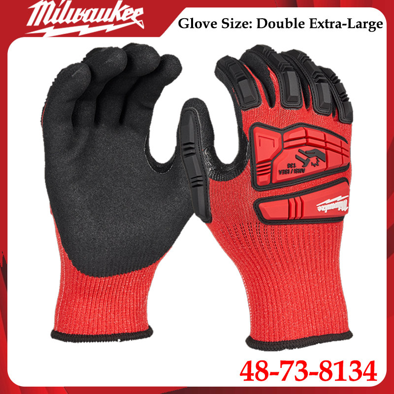 Work Glove Impact - `Milwaukee 48-73-8134 XXL Impact Work Gloves