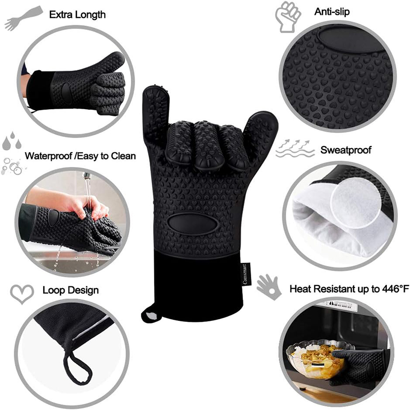 Silicone Oven Gloves Heat Resi - đánh giá và giá Oven Mitt Silicone